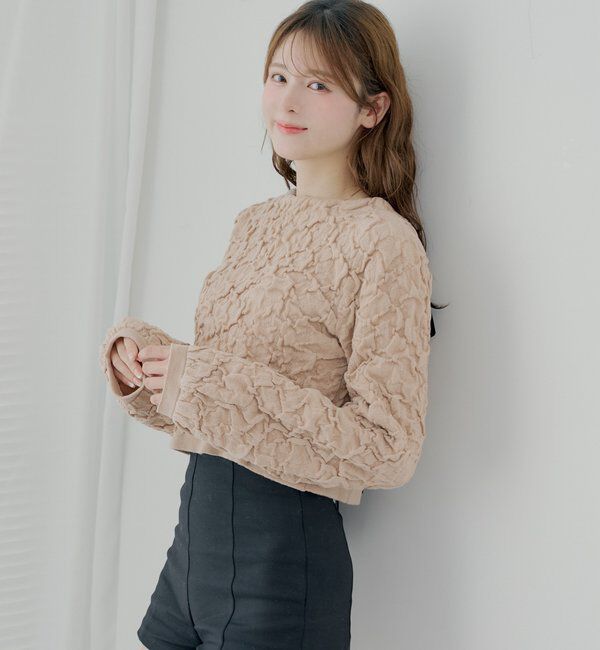  「【SALON by Chico】前後2wayフロントリボン配色カーディガン」|カーディガン|