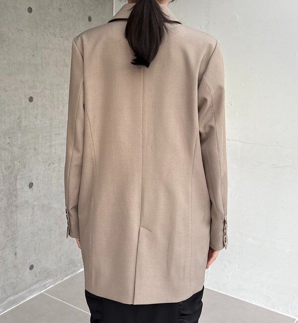  「【再販・サイズ展開あり・WEB限定カラー/グレージュ】Wテーラージャケット」|テーラードジャケット|