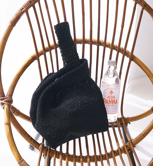 collex「【ANANS】 マクラメ ミニバッグ」|ハンドバッグ|ブラック