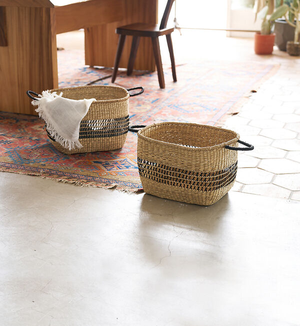 collex「透かし編みシーグラスバスケット L」|その他|