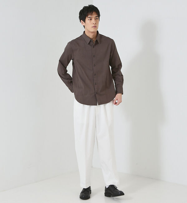 ABAHOUSE「【30/2 強撚ツイル】ワンタック イージー ワイドパンツ / スラックス」|その他|