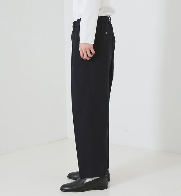 ABAHOUSE「【30/2 強撚ツイル】ワンタック イージー ワイドパンツ / スラックス」|その他|