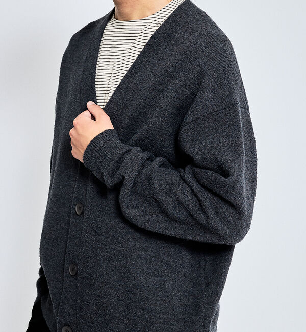 ABAHOUSE「ウールミックス ブークレーニット カーディガン」|カーディガン|