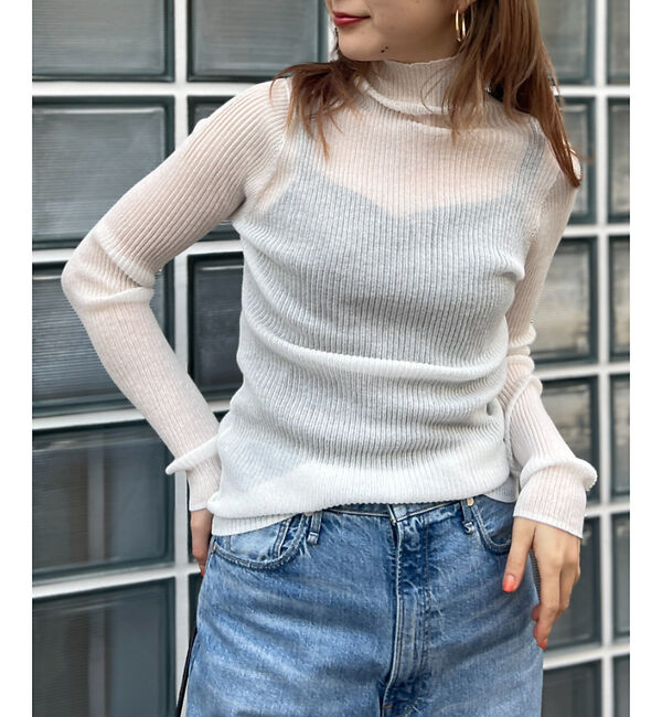 Rouge vif「シアーリブニットタートル」|ニット・セーター|