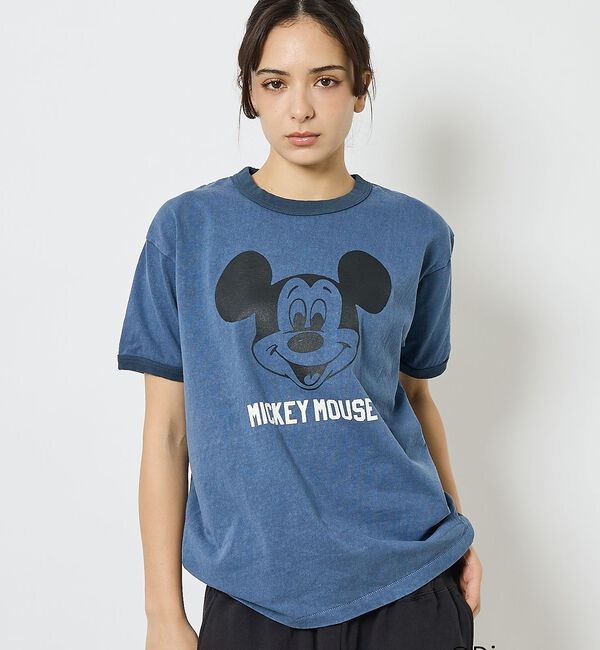 Rouge vif「【JOHNBULL/ジョンブル】MICKEY MOUSE RINGER T/ミッ」|Tシャツ・カットソー|