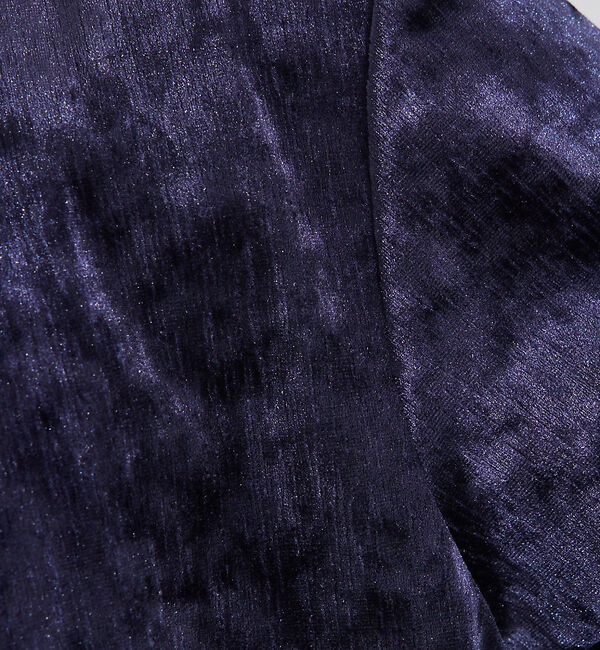 qualite「トリコットベロアショートカーデ」|カーディガン|