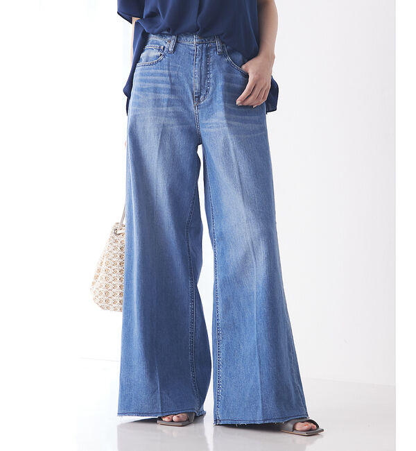qualite「【Healthy DENIM】Wild Ginger ワイドデニム」|デニム|ブルー