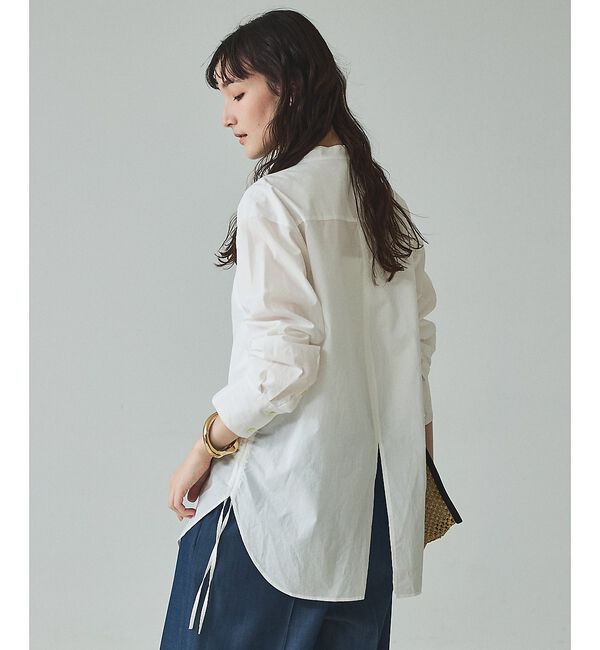 qualite「ウエストドロストシャツ【予約】」|シャツ・ブラウス|オフホワイト