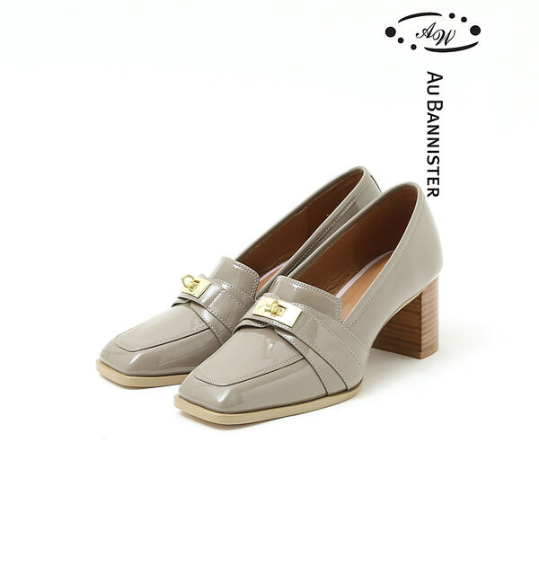 AU BANNISTER「【晴雨兼用】ヒールアップローファー」|レインシューズ|グレージュ