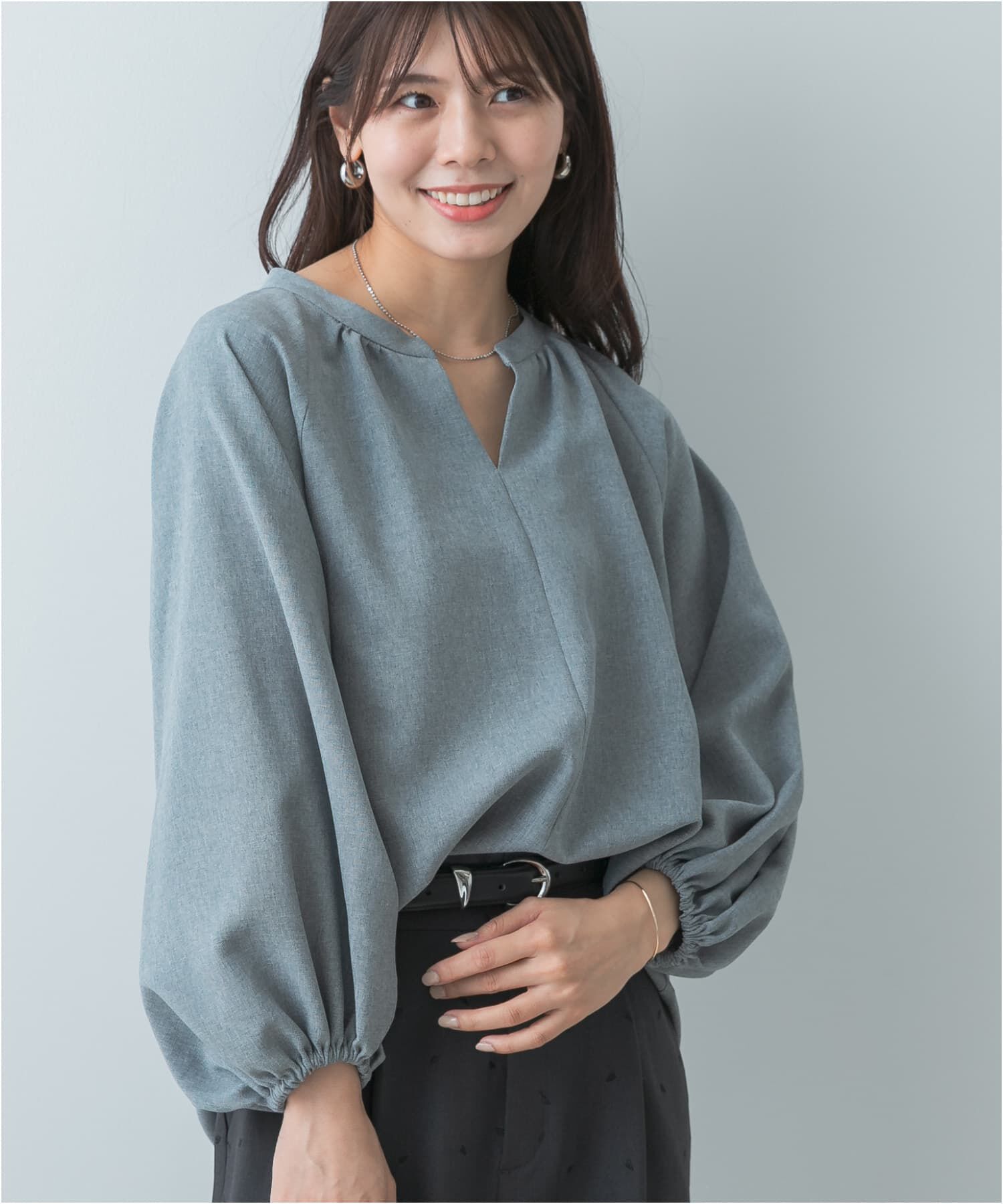 URBAN RESEARCH ROSSO「F by ROSSO　イージーケアバルーンスリーブブラウス」|シャツ・ブラウス|