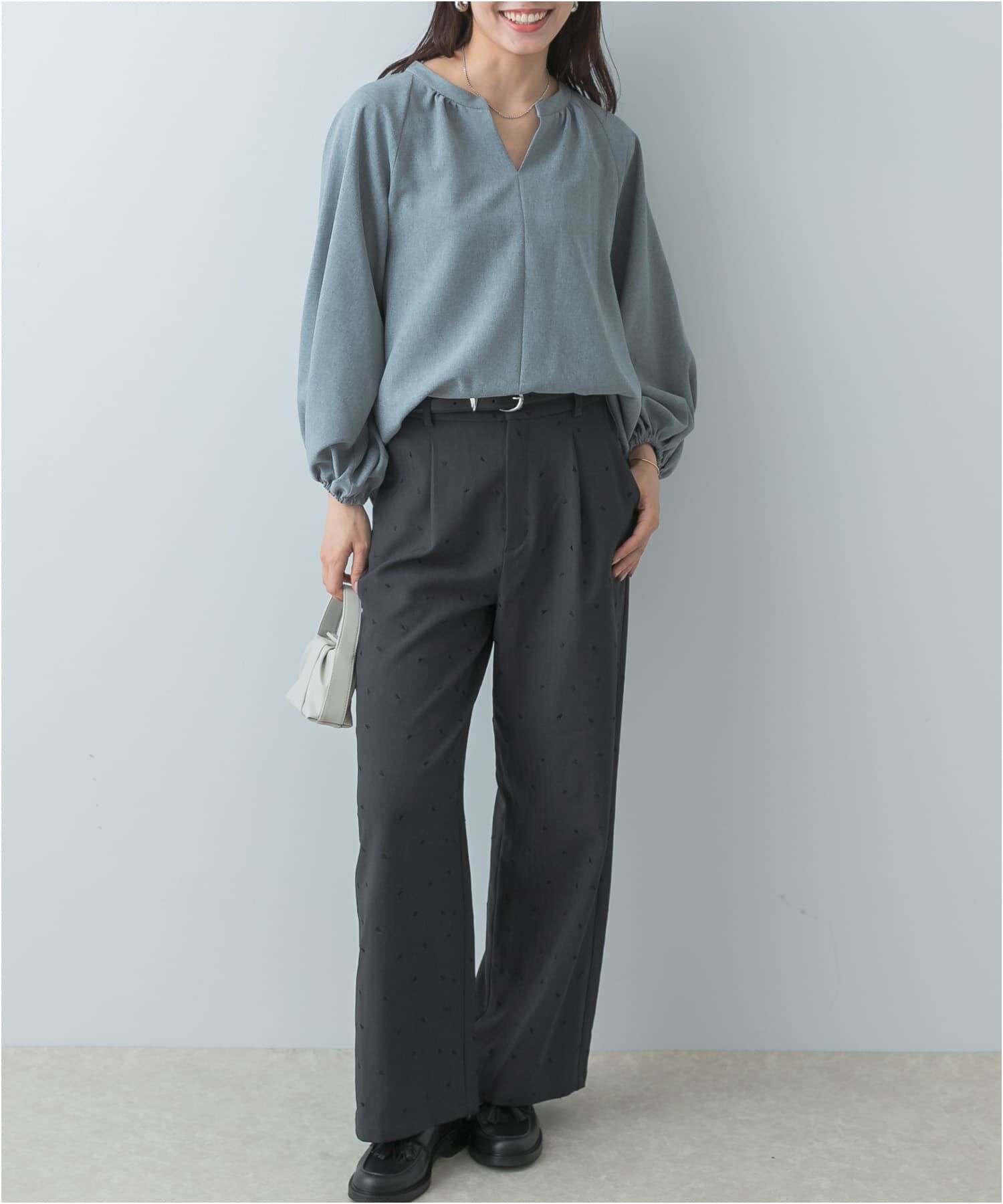 URBAN RESEARCH ROSSO「F by ROSSO　イージーケアバルーンスリーブブラウス」|シャツ・ブラウス|