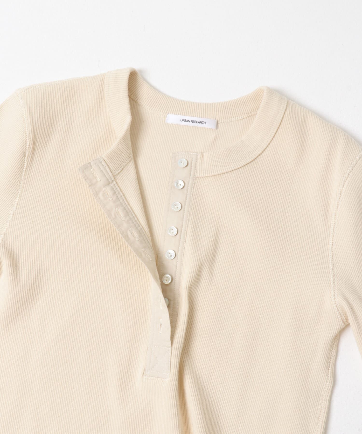 URBAN RESEARCH「ヘンリーネックリブカットソー」|Tシャツ・カットソー|
