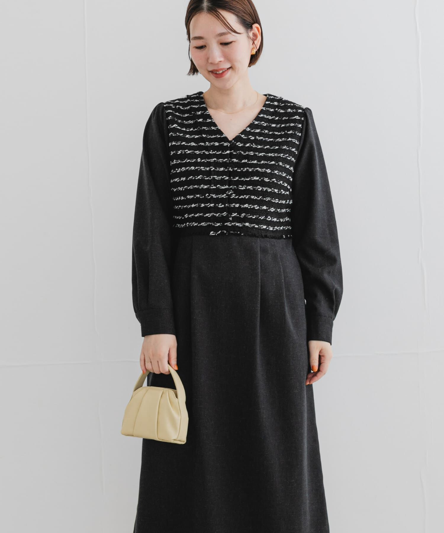 URBAN RESEARCH ROSSO「F by ROSSO　ツイードドッキングワンピース」|ワンピース|