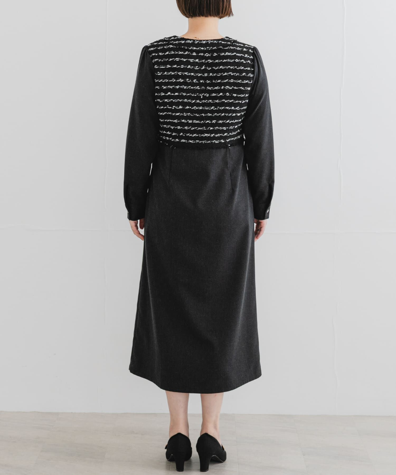 URBAN RESEARCH ROSSO「F by ROSSO　ツイードドッキングワンピース」|ワンピース|