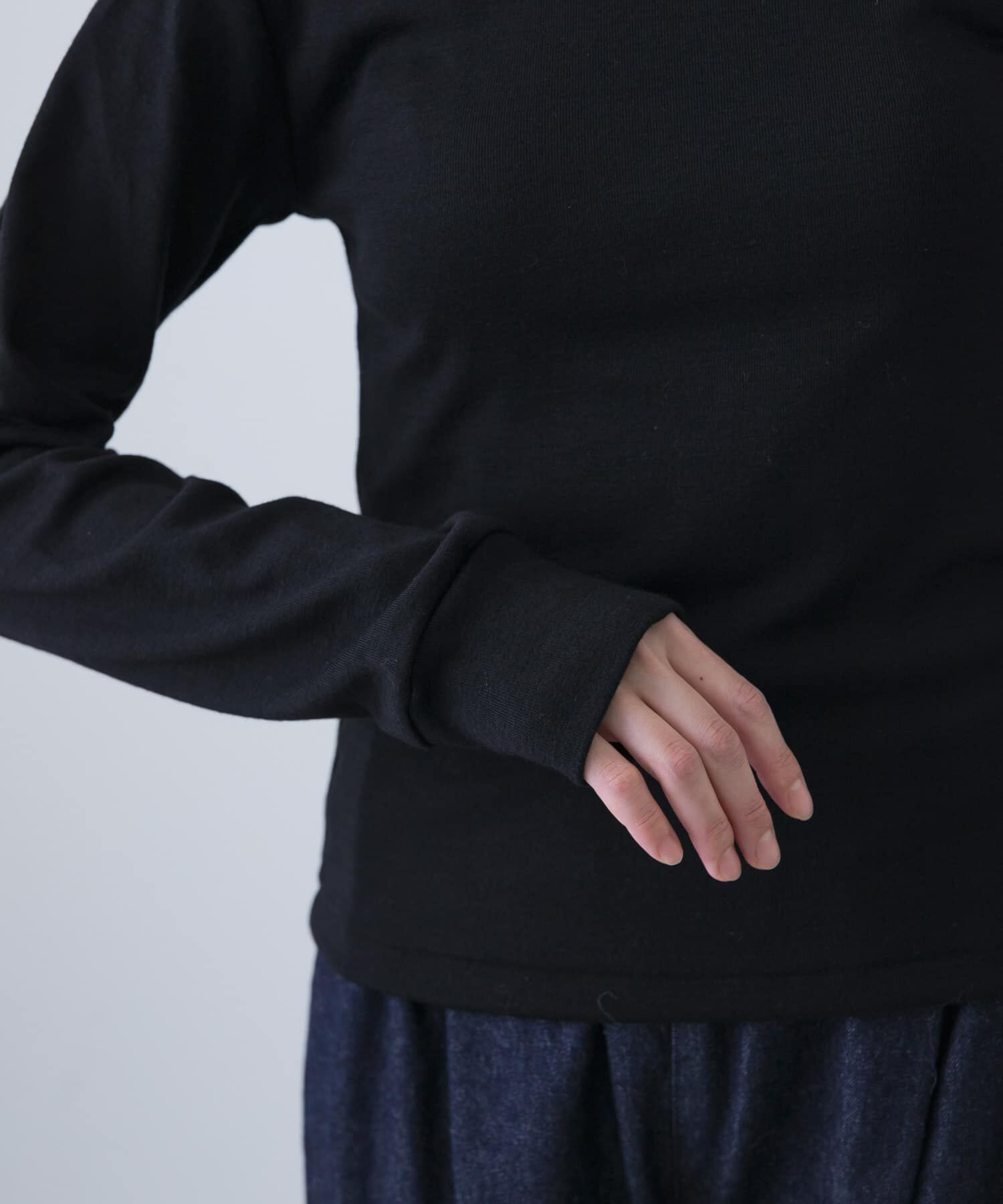 かぐれ「HAVERSACK　ウールフライスタートルネックシャツ」|ニット・セーター|