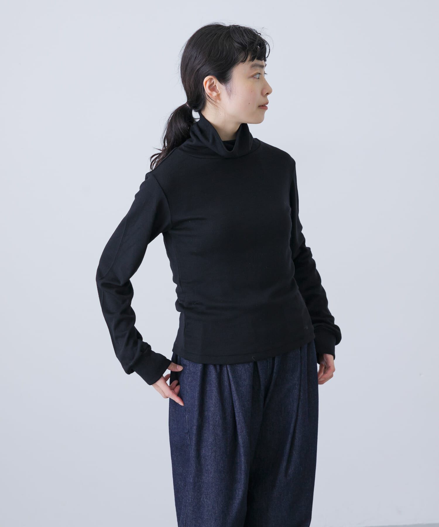 かぐれ「HAVERSACK　ウールフライスタートルネックシャツ」|ニット・セーター|