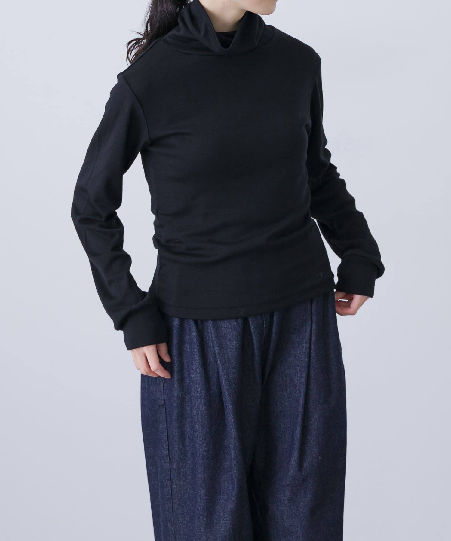 かぐれ「HAVERSACK　ウールフライスタートルネックシャツ」|ニット・セーター|