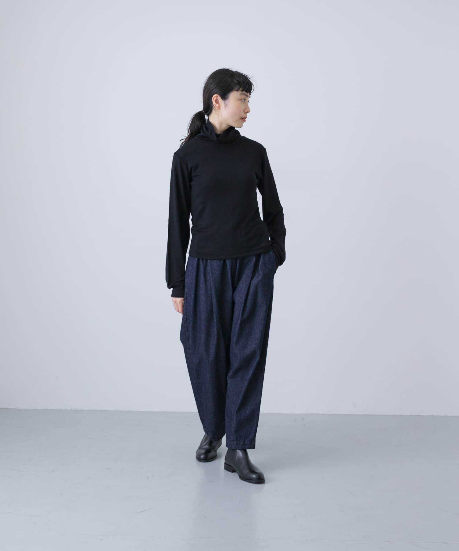 かぐれ「HAVERSACK　ウールフライスタートルネックシャツ」|ニット・セーター|