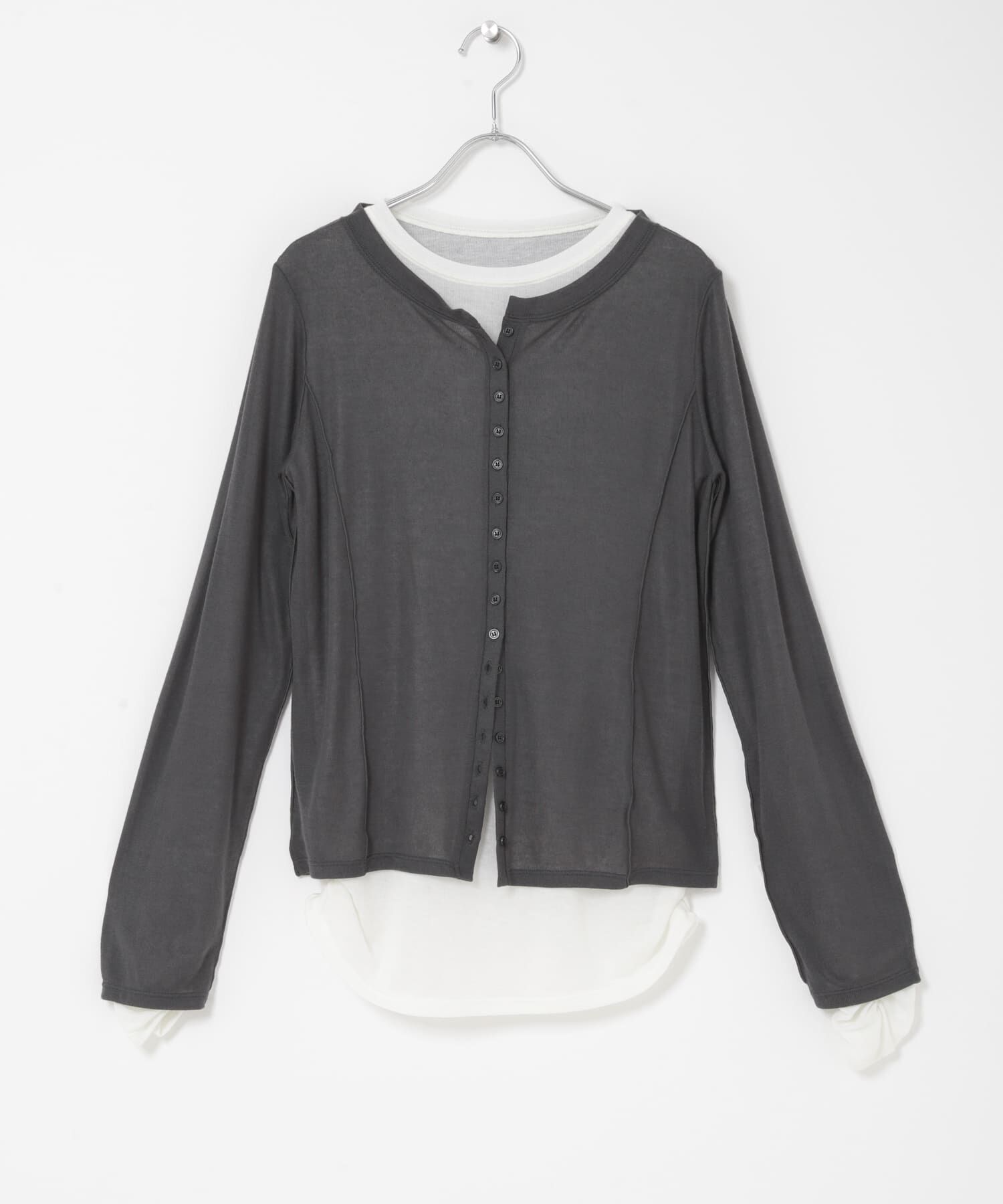  「バイカラーレイヤードカットソー」|Tシャツ・カットソー|