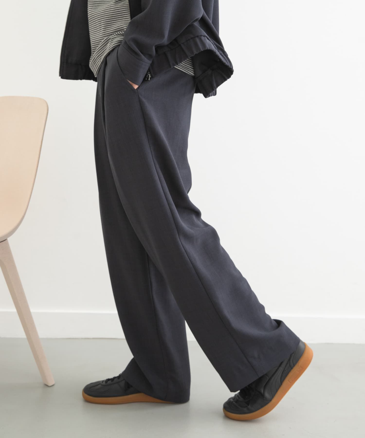 SENSE OF PLACE by URBAN RESEARCH「『UR TECH DRYLUXE』 リネンライクワイドパンツ」|その他|