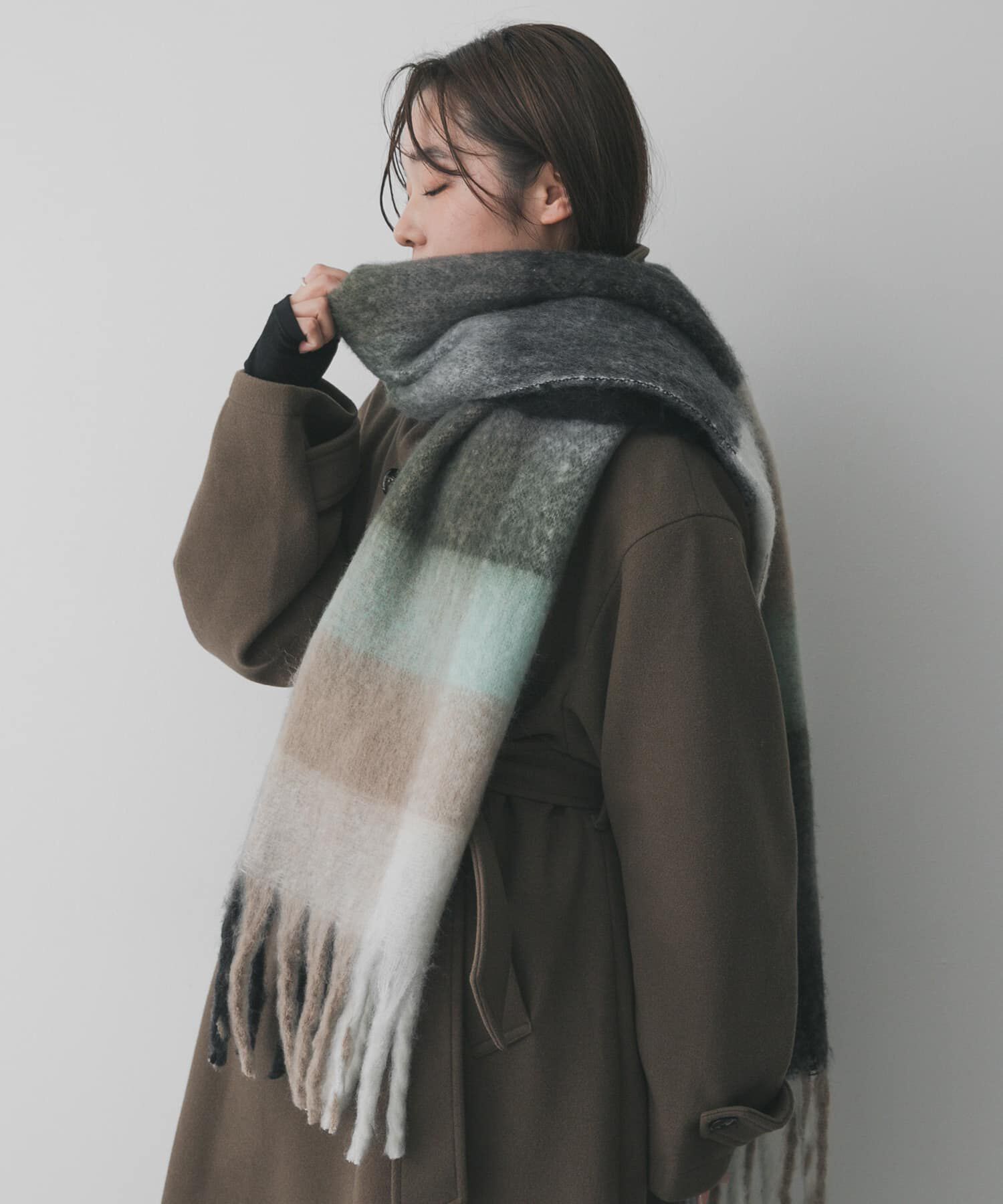 SENSE OF PLACE by URBAN RESEARCH「ボリュームチェックストール」|マフラー|