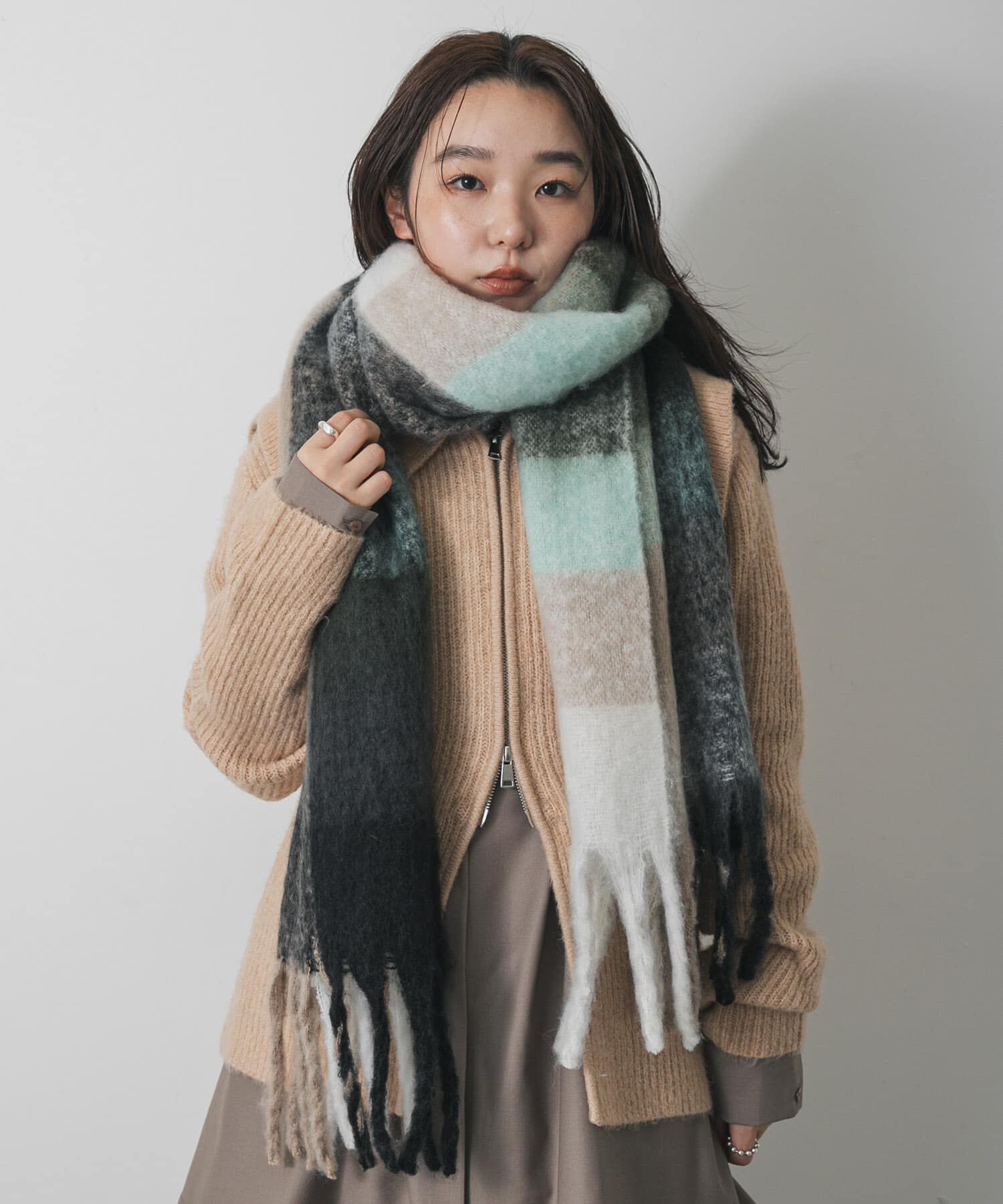 SENSE OF PLACE by URBAN RESEARCH「ボリュームチェックストール」|マフラー|