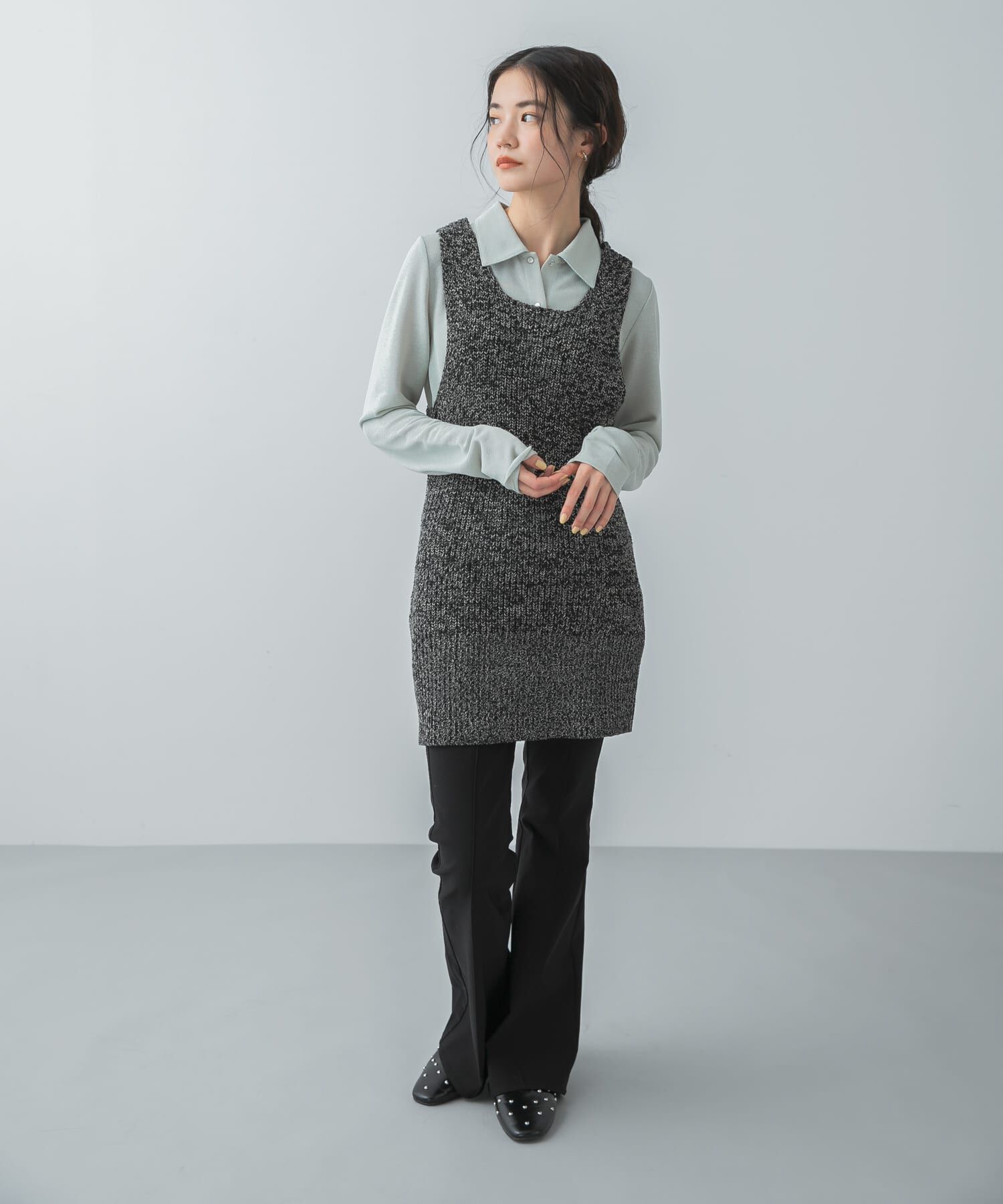 SENSE OF PLACE by URBAN RESEARCH「『洗濯可』ミドルゲージチュニックベスト」|ベスト・ジレ|