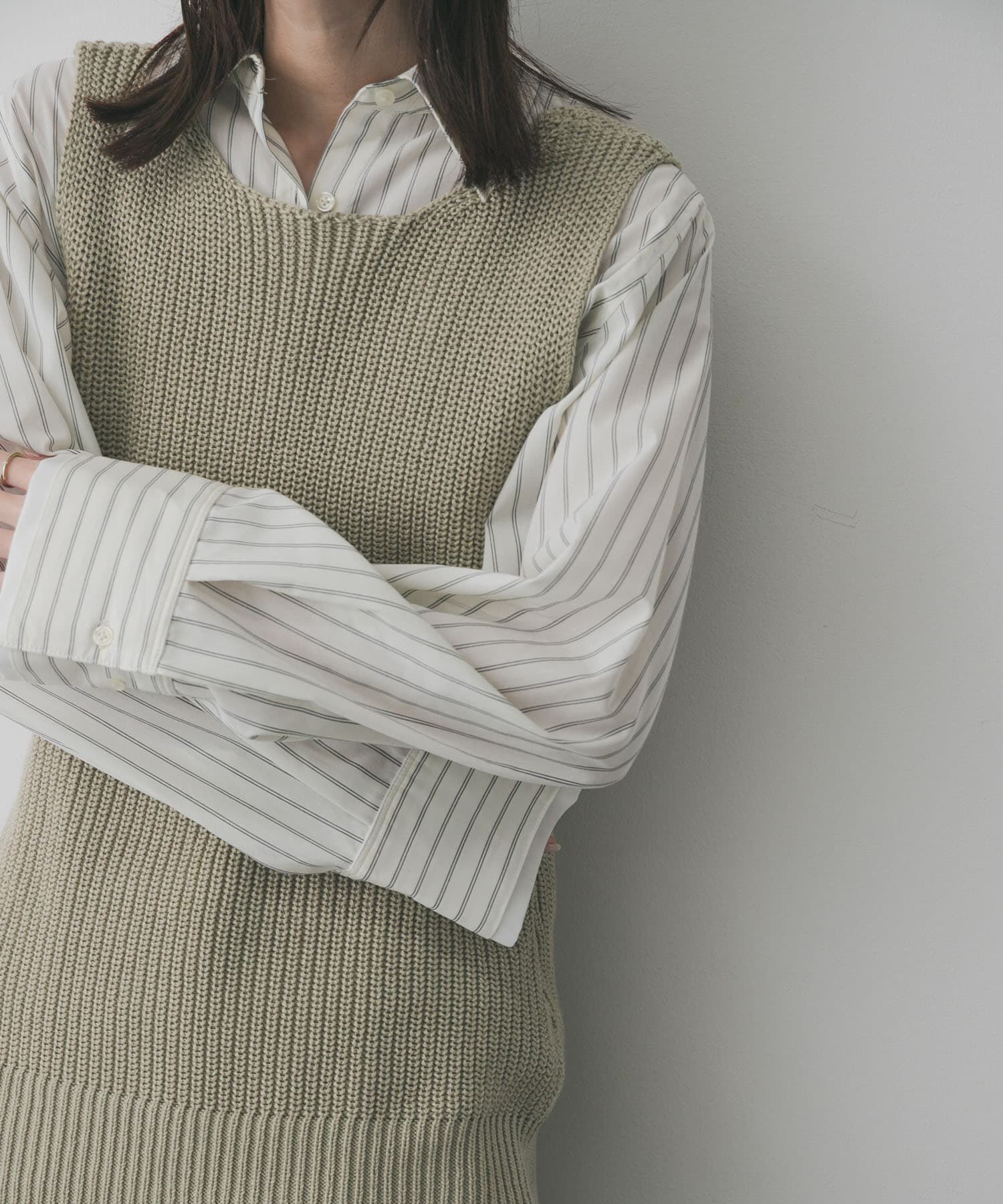 SENSE OF PLACE by URBAN RESEARCH「『洗濯可』ミドルゲージチュニックベスト」|ベスト・ジレ|ベージュ