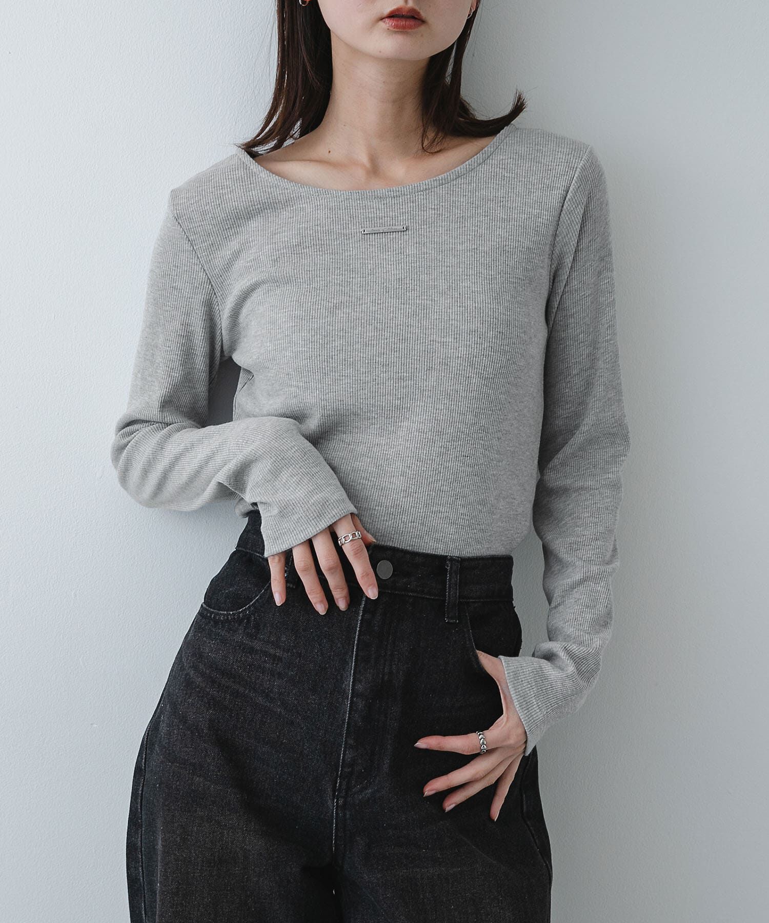 SENSE OF PLACE by URBAN RESEARCH「プレートツキバレエネックトップ」|Tシャツ・カットソー|グレー