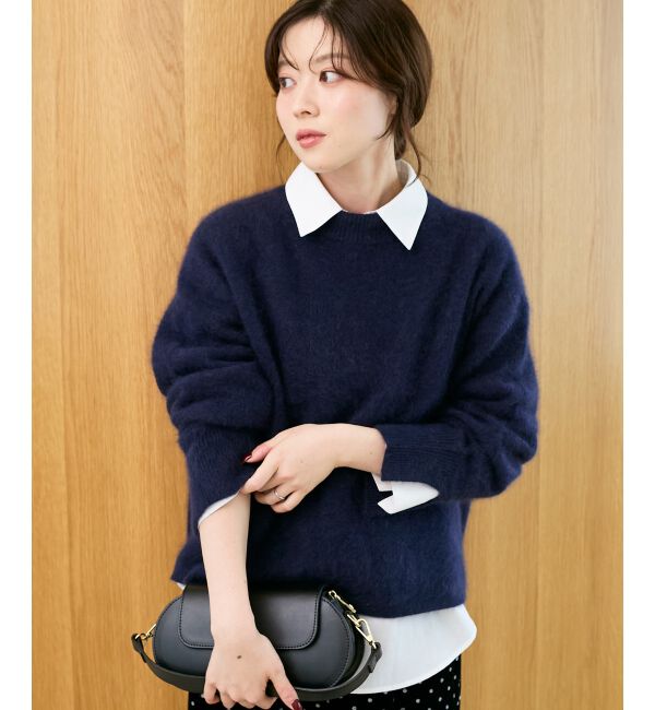  「モックネックチャイニーズラクーンプルオーバー」|ニット・セーター|