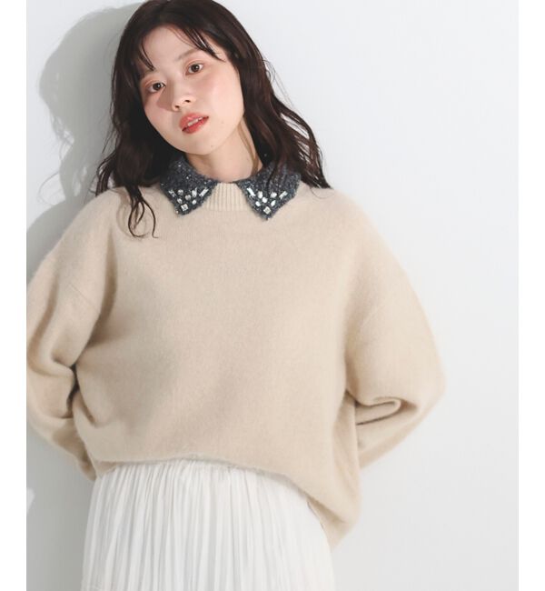  「モックネックチャイニーズラクーンプルオーバー」|ニット・セーター|