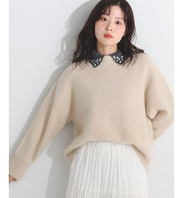  「モックネックチャイニーズラクーンプルオーバー」|ニット・セーター|