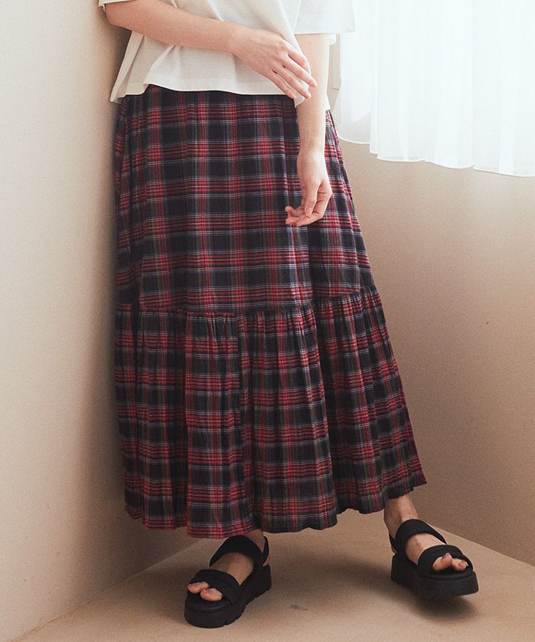 earth music&ecology「クリンクルスカート」|フレア|