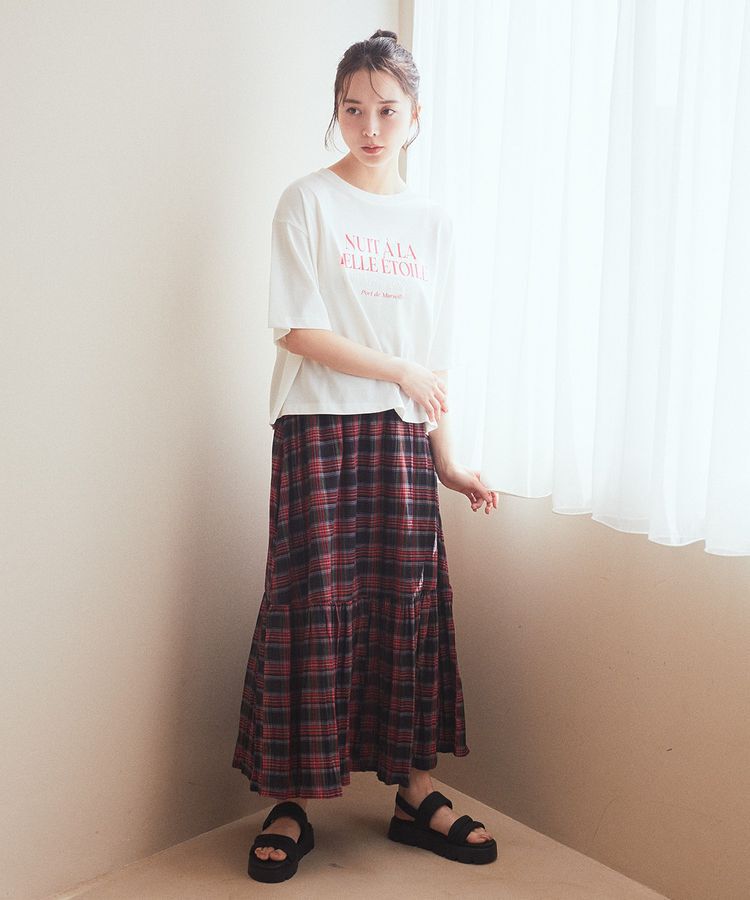 earth music&ecology「クリンクルスカート」|フレア|