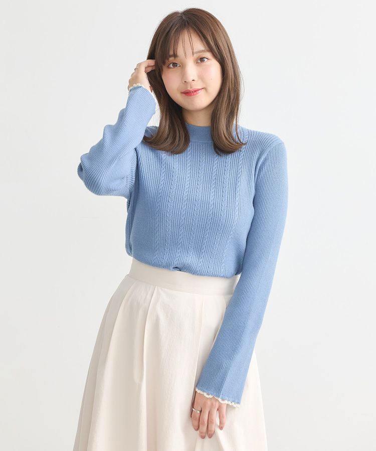 earth music&ecology「ナローケーブルプルオーバー」|ニット・セーター|