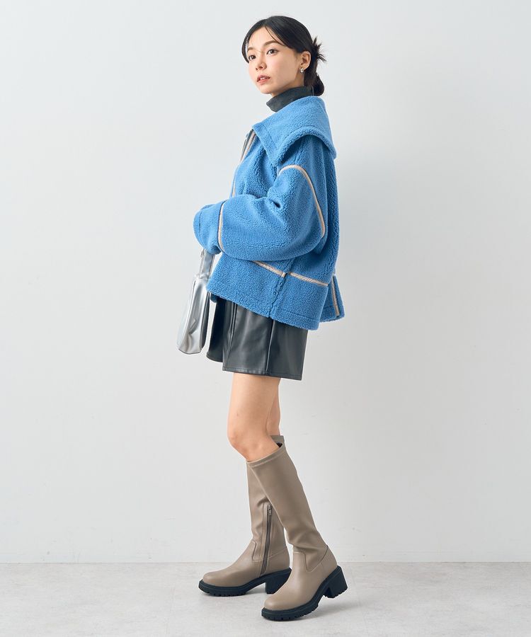 earth music&ecology「ビッグカラーボアフェイスブルゾン」|ブルゾン・スタジャン|