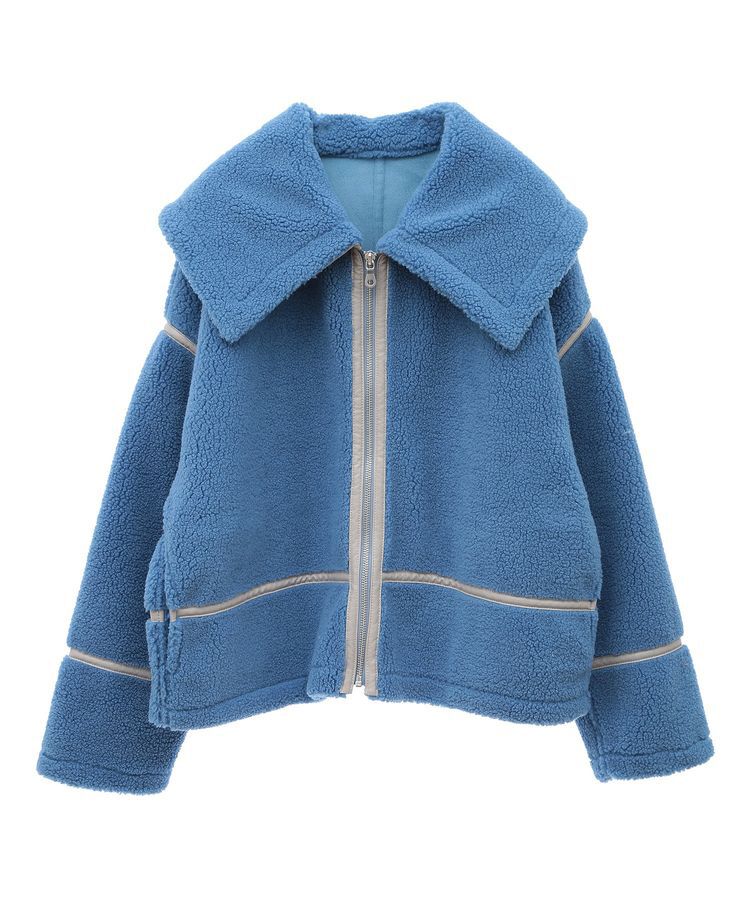 earth music&ecology「ビッグカラーボアフェイスブルゾン」|ブルゾン・スタジャン|