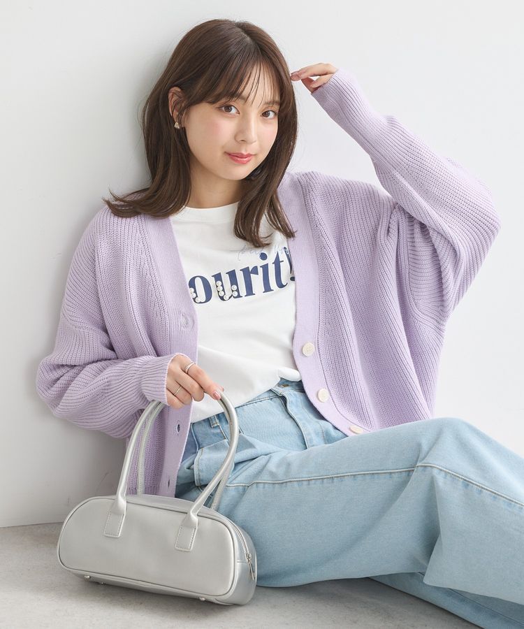 earth music&ecology「アンチピリングVネックカーディガン」|カーディガン|