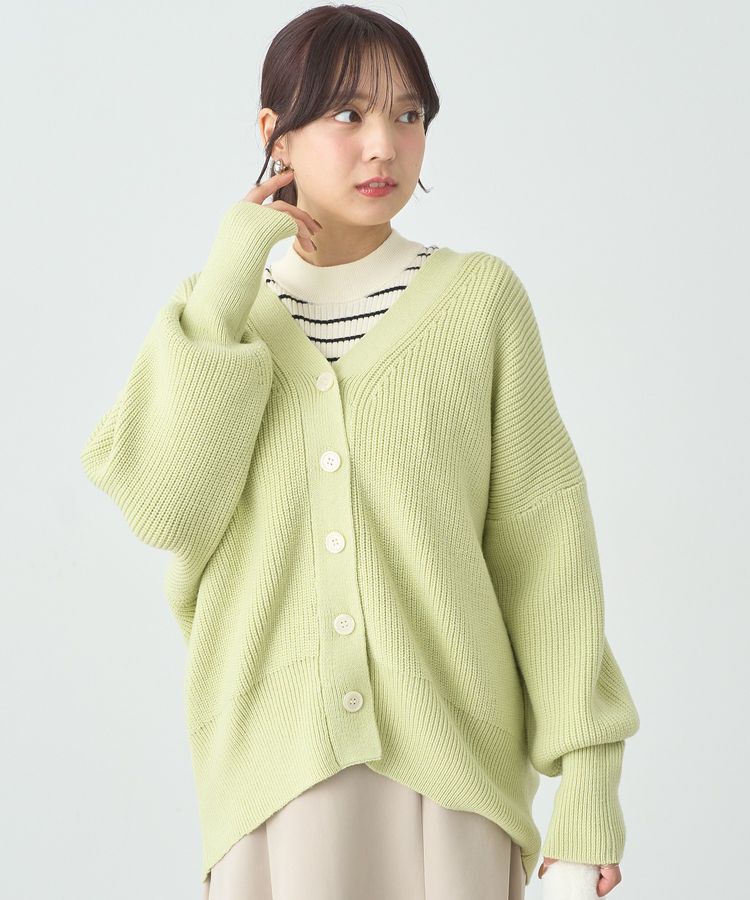 earth music&ecology「アンチピリングVネックカーディガン」|カーディガン|