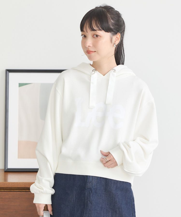 earth music&ecology「Lee&times;e.m.a.eショート丈パーカー」|スウェット・ジャージ|White