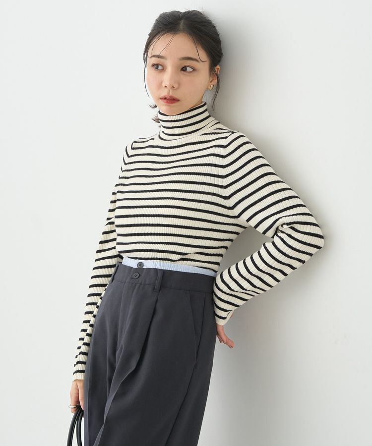 earth music&ecology「やわらかタッチタートルネックニットプルオーバー」|ニット・セーター|