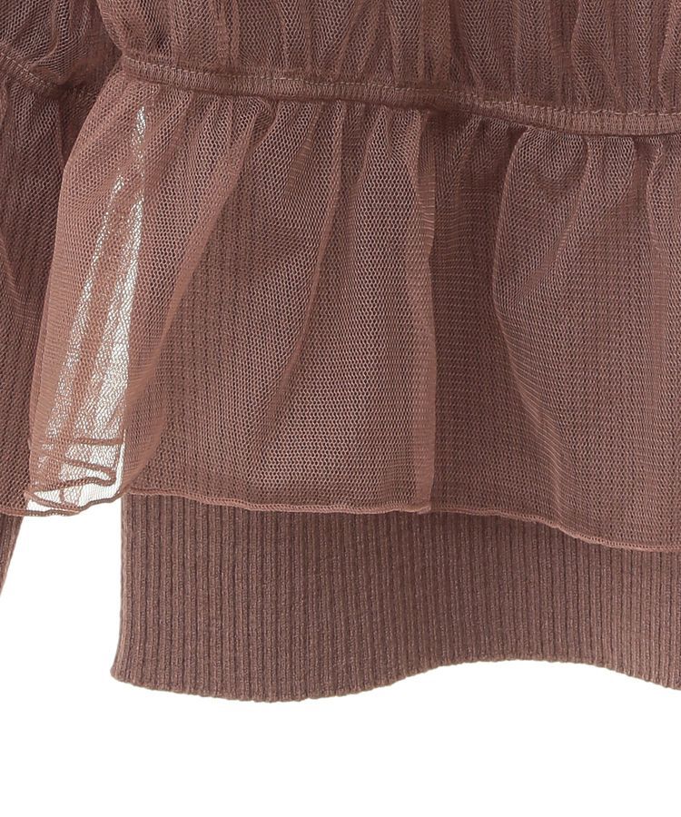 earth music&ecology「SET2点リブニットインナー+チュールプルオーバー」|ニット・セーター|