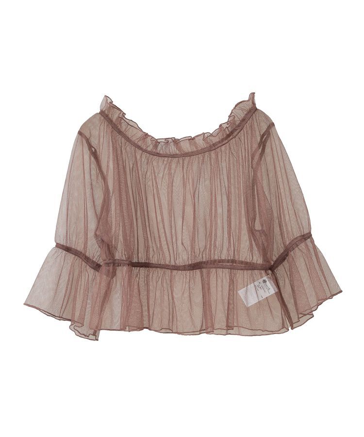 earth music&ecology「SET2点リブニットインナー+チュールプルオーバー」|ニット・セーター|