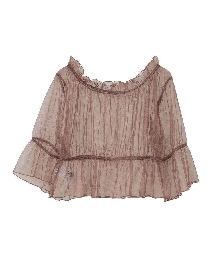 earth music&ecology「SET2点リブニットインナー+チュールプルオーバー」|ニット・セーター|