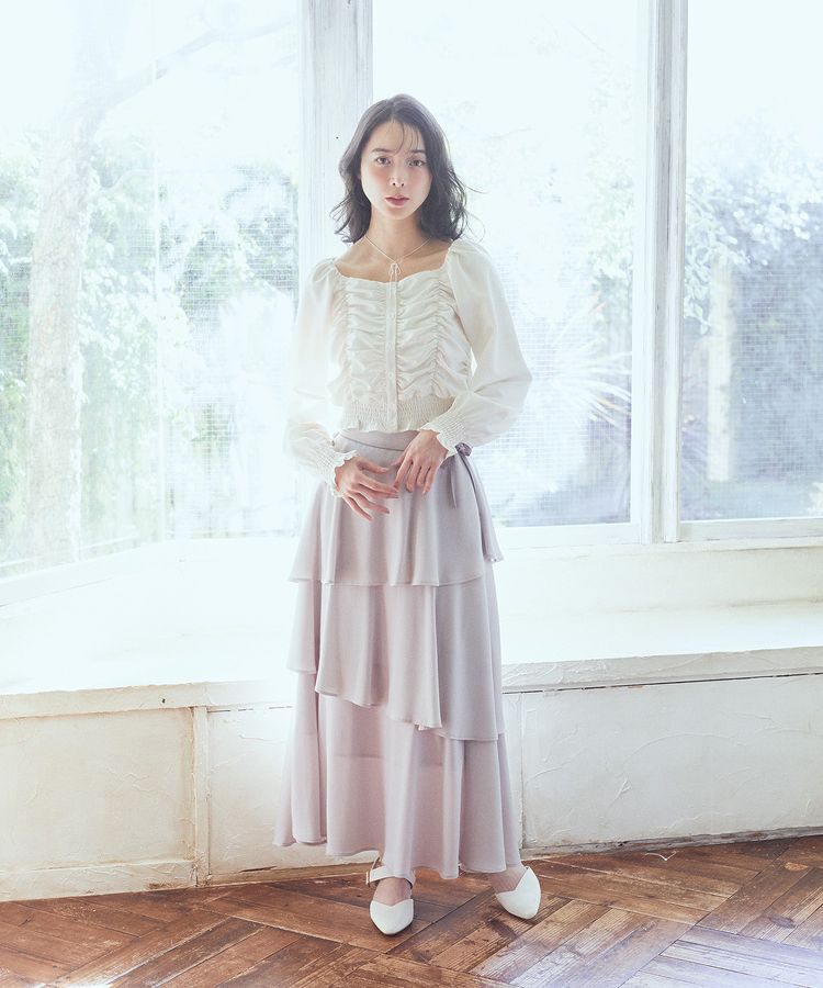 earth music&ecology「ピーチシャーリングブラウス」|シャツ・ブラウス|