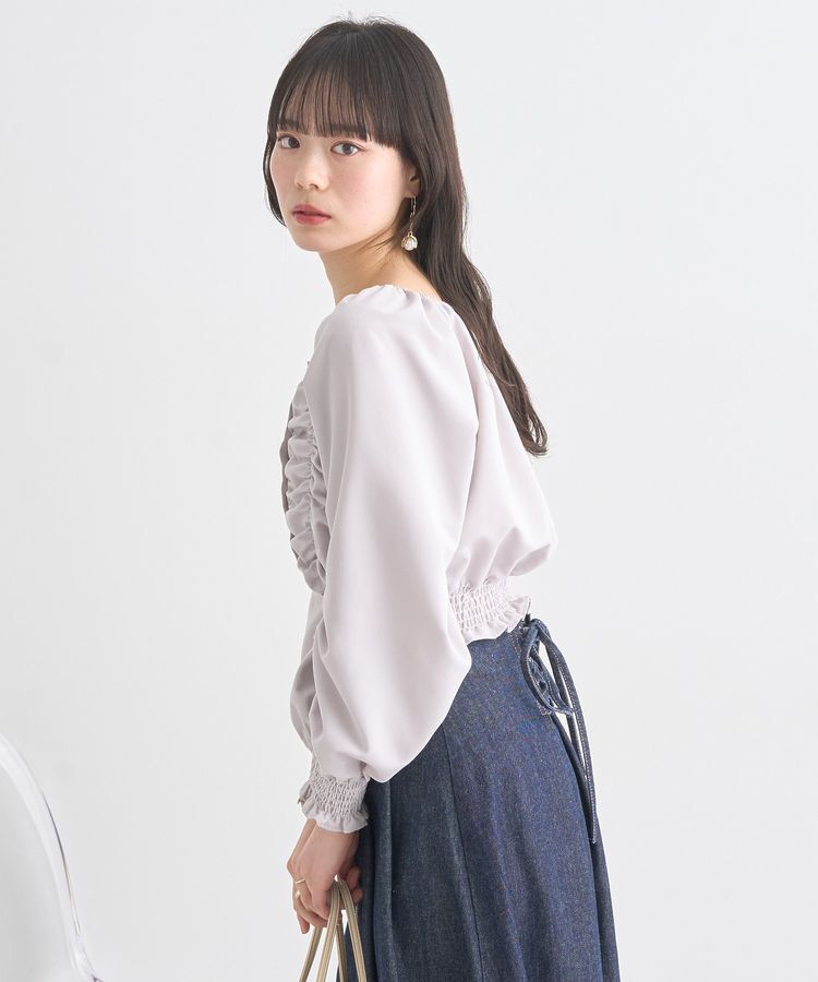 earth music&ecology「ピーチシャーリングブラウス」|シャツ・ブラウス|