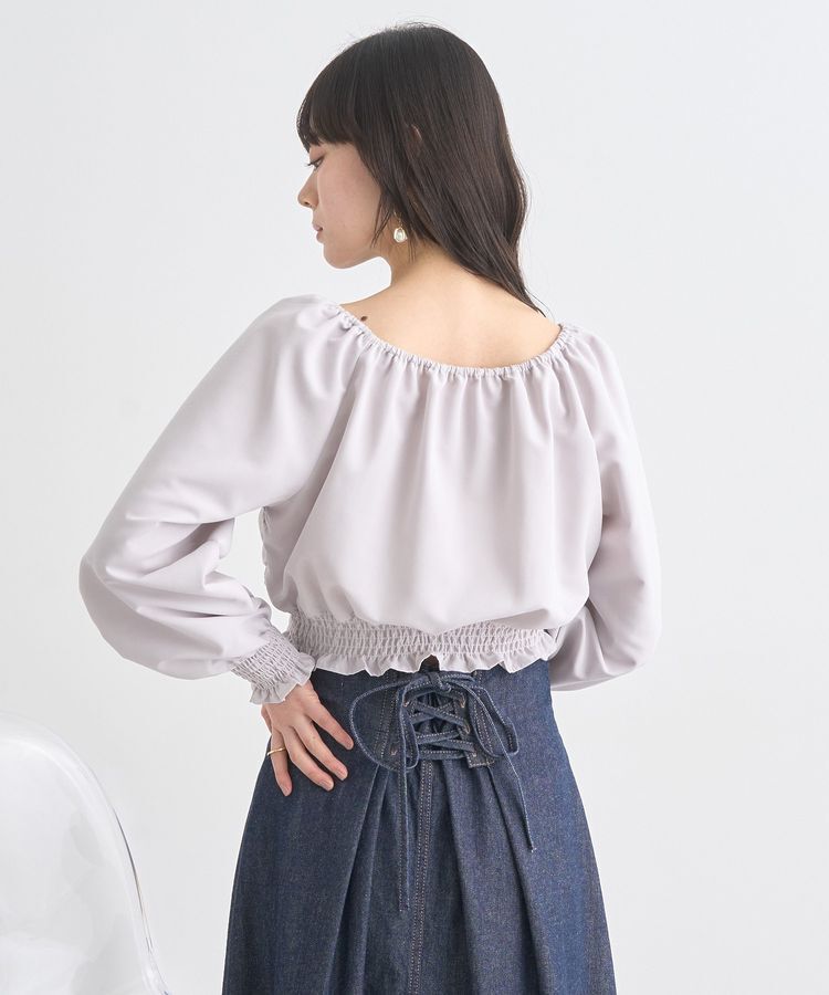 earth music&ecology「ピーチシャーリングブラウス」|シャツ・ブラウス|