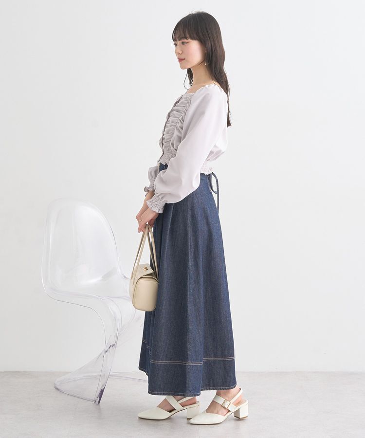 earth music&ecology「ピーチシャーリングブラウス」|シャツ・ブラウス|