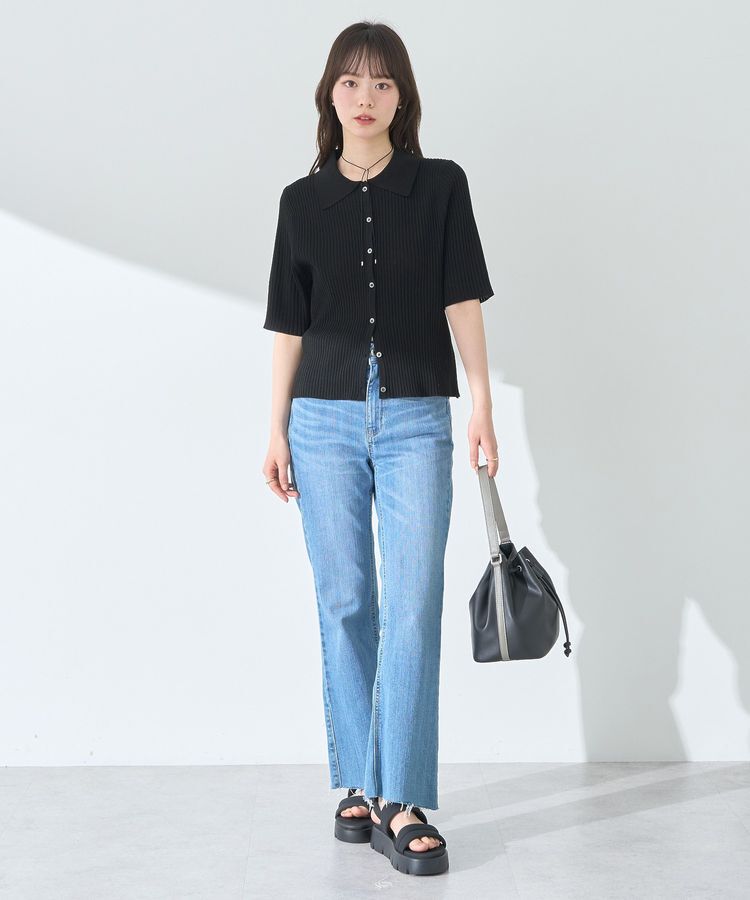 earth music&ecology「リブニットカーディガン」|カーディガン|