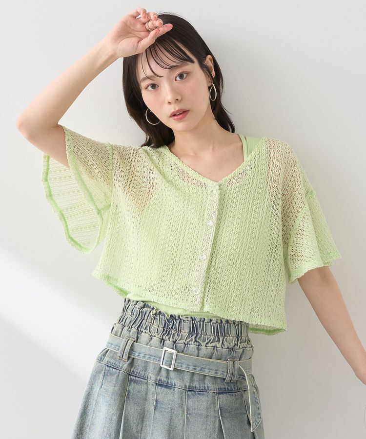 earth music&ecology「SET2点レースカーディガン＋レイヤードインナー」|カーディガン|